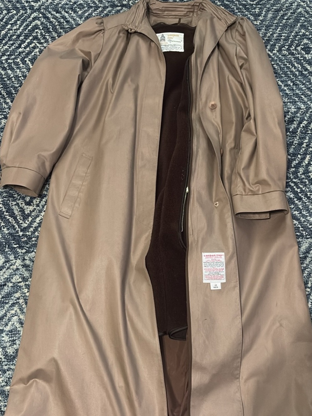Vintage London Fog Khaki Long Trench Coat
